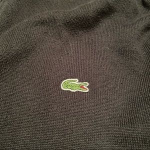 Lacoste Mens Blk Long Sleeve Zip Pullover Sweater